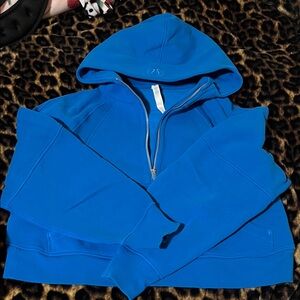 Lululemon Blue Scuba Half Zip Pullover